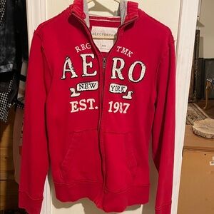 Aeropostale Red Graphic Hoodie